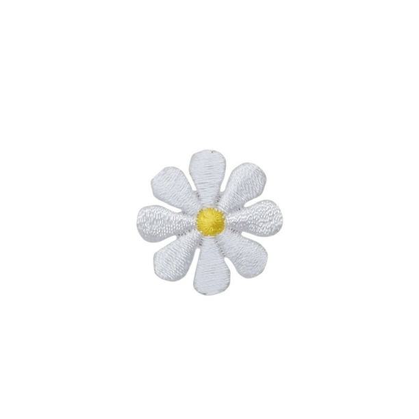 1" Spring Yellow Black Daisy Flower Embroidery Patch Lot of 4 1" Spring Yellow Black Daisy Flower Embroidery Patch Lot of 4